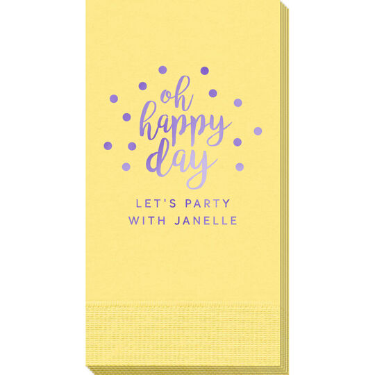 Confetti Dots Oh Happy Day Guest Towels